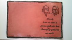 Hand Tooled Leather Cover For Standard Sized Alcoholics Anonymous Big Book 3 small