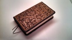 Leather Alcoholics Anonymous Big Book Cover With Serenity Prayer 1 small