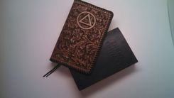 Leather Alcoholics Anonymous Big Book Cover With Serenity Prayer 2 small