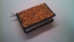 Hand Tooled Leather Cover For Pocket (Trucker) Size Alcoholics Anonymous 1 small