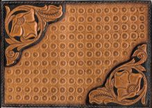 Hand Carved Leather Pocket Sized Big Book Cover 5 small