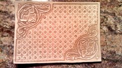 Hand Carved Leather Pocket Sized Big Book Cover 4 small