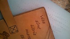 Leather Travel Journal With Eiffel Tower And Lilies 4 small