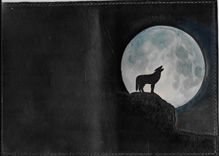 Leather Wolf And Moon Journal Cover 3 small