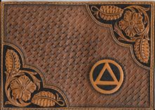 Leather Pocket Sized Alcoholics Anonymous Book Cover 3 small
