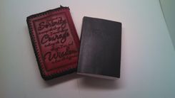 Leather Praying Hands Pocket Sized Alcoholics Anonymous Book Cover 2 small