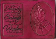 Leather Praying Hands Pocket Sized Alcoholics Anonymous Book Cover 4 small