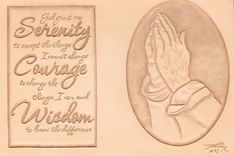 Leather Praying Hands Pocket Sized Alcoholics Anonymous Book Cover 5 small