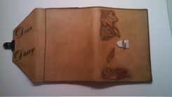 Leather Maple Leaf "Dear Diary" Journal Cover 3 small