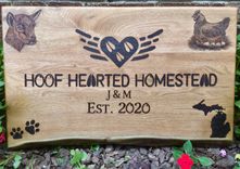 Custom Woodburned Homestead Signs 4 small