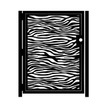 Decorative Steel Gate - Zebra Print - Animal Print Gate - Decorative Steel Art - Garden Gate 2 small