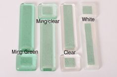 Square Transparent Glass Cabinet Pull With Emerald Inclusion 3 small
