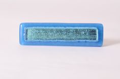 Egyptian Blue And Silver Dichroic Glass Knob 6 small