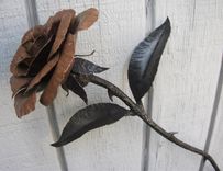 Metal Rose Sculpture : Full Size 5 small