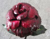 Metal Rose Sculpture : Full Size 3 small