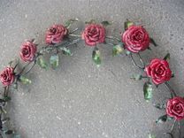 Large Steel Rose Wreath 4 small