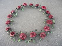 Large Steel Rose Wreath 2 small