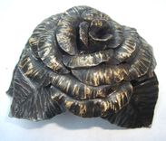 Rose Brooch : Copper Of Brass With Dark Patina 1 small