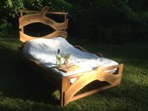 White Oak Slab Bed 1 small