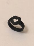 Carbon Fiber Ring, Heart 2 small