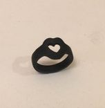 Carbon Fiber Ring, Heart 4 small
