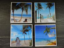 Beach Theme Ceramic Coasters 2 small