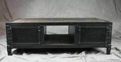 Vintage Style Coffee Table. Reclaimed Wood And Steel Coffee Table. Rustic Coffee Table With Storage. 3 small