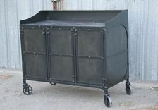 Vintage Industrial Host Stand, All Steel Greeter Station, Modern Pos, 5 small