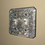 Custom Crystallized Wall Light Switch Plate Bling European Crystals Bedazzled 1 small