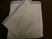 Soft Baby Blanket Cream & Blue 5 small