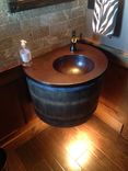 Wine Barrel Vanity With Light 1 small