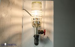 Wall Sconce Etched Diamond Design 2 small