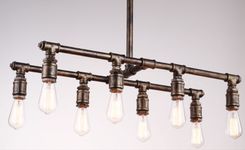 Chandelier Large Geometric Lamp 8 Bulbs 1 small