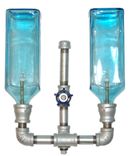 Blue Gate Valve Wall Sconce 2 small
