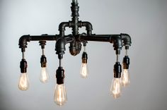 6 Edison Bulbs Industrial Lighting Chandelier 1 small