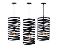 Rustic Lighting - Spiral Nest Pendant Light 3 small
