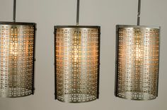 Industrial Chandelier Rustic Lighting. Edison Bulbs, 3 small