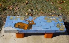 Wilderness Tile Benches, 1 small