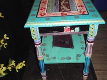 Hand Painted Small Table With Every Color 4 small