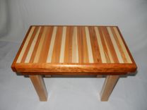 Hand Crafted Solid Mixed Hardwood End Table 1 small