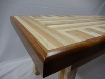 Hand Crafted Mixed Hardwood Bench 3 small