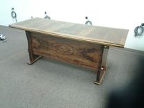 Walnut Executive Desk, Conference Table. Bookmatched Top 2 small