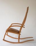 Scandinavian Style Rocking Chair With Long Elegant Rockers 6 small