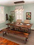 Industrial Dining Table - Reclaimed Wood And Metal Table - Rustic Modern Table - Conference Table 4 small