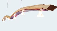 Seagull, Recycled Wine Barrel Stave Long Pendant Light, Kitchen Island Light 2 small
