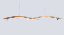 Seagull, Recycled Wine Barrel Stave Long Pendant Light, Kitchen Island Light 4 small