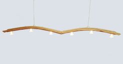 Seagull, Recycled Wine Barrel Stave Long Pendant Light, Kitchen Island Light 5 small