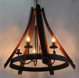 Cervantes, Wine Barrel Chandelier Recycled Oak Staves And Hoop Pendant Ceiling Light 1 small