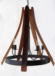 Cervantes, Wine Barrel Chandelier Recycled Oak Staves And Hoop Pendant Ceiling Light 2 small