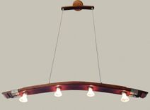 Saba, Recycled Wine Barrel Stave Pendant Light, Kitchen Island Light 2 small